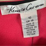 Kenneth Cole  Size 10 Guava Hot Pink Ruched Exposed Back Zip Dress Photo 3