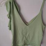 Gaze USA Gaze Green Ruffle Tank Top NWT Photo 7