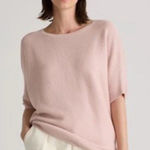 Quince  Lightweight Cotton Cashmere Link-Stitch Dolman Sweater Womens M Pink Photo 0
