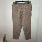 J.Jill  Love Linen Pull-On Slim Leg Pants Elastic Waist Pocket Brown Size M Photo 3