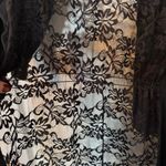 Studio Y  Black Lace Cardigan Jacket 3/4 Sleeve Small S Photo 4