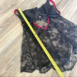 Victoria's Secret Victoria Secret black lace lingerie with red built in underwire bra Photo 3