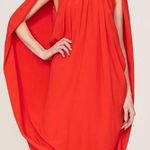 Atlein Red Cape Dress Silk Size Large Photo 0