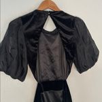 Bardot  Marina Black Velvet Backless Puff Sleeve Mini Dress Holiday Glam Party Photo 8