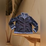  Womens Dress Barn Fleece Faux Fur Jacket Coat Black And Gray XL  Zip Photo 5