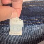 Jordache size 7 24 vintage acid wash Dark Blue Denim Skirt pencil retro 90s fold Photo 8