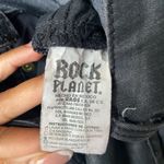 Rock 2 Planet sz 4 Black Coated Straight Leg Jeans Punk‎ Metal Photo 5