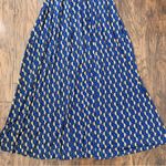 Issa London • Gathered Long Gown maxi dress sleeveless blue rayon jersey chain Size 2 Photo 14