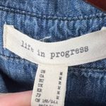 Life in Progress Life‎ in Progress Denim Snap Front Bleach Dip Top Size Medium Photo 4