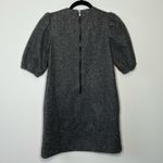 Toccin Colorblock Burnt Orange & Gray Mini Crewneck Dress Puffed Sleeves Size 0 Photo 4