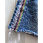 American Eagle Cotton Highest Rise 90s Boyfriend Jean Shorts Size 2 Pride Stripe Blue Photo 3