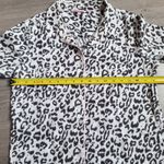 Victoria's Secret Leopard Print Flannel Sleep Shirt Button Down Cozy size Small Photo 8