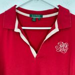Ralph Lauren Lauren Size Large Vintage V Neck Polo Embroidered Monogram Preppy Photo 4