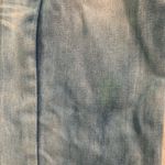 Machine dark acid wash ripped straight leg jeans Blue Size 27 Photo 5