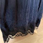 Voom by Joy Han USA || Silk Black Embroider Maxi Cami Dress Photo 3