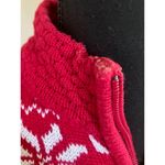 Breckenridge Y2K Petite Red Fair Isle Zip Cardigan Sweater – PL Photo 3