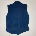 Elizabeth and James  Linen Blend Size Large Trans Tegan Biker Vest Photo 5