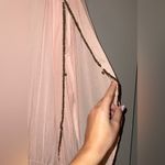 Elan Pink Open Long Sleeve Dress with Gold Trim Photo 1