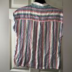 Orvis  Linen/Rayon Multicolor Striped Shirt Women Top Size Medium Photo 1