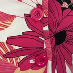 Rafaella Vibrant Pink Floral Button-Front 3/4 Sleeves Jacket Top (1079) Photo 7