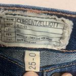 Current/Elliott Current Elliot Straight Jeans Frayed Raw Hem Distressed Medium Wash Blue Denim Photo 2