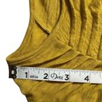 Free People  Boho Oversized Pleaded 3/4 Sleeve Mustard Yellow Top Blouse Small Photo 8