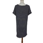 Emberley Striped Dress XS Blue White Short Sleeve Nautical Coastal Preppy Resort Photo 3
