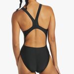 Sporti Piped Splice Wide Strap One Piece Pink Black Swimsuit 34 NWOT Photo 2