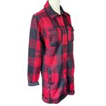 Lands' End  red and black buffalo plaid snap front jacket XS 2-4 Photo 1