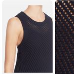 Vince  Coastal Cotton Mesh Knit Sleeveless Sweater in Navy Size S Photo 1