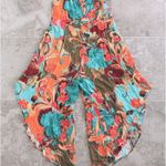 MSK Floral Print Gaucho Jumpsuit Strappy Green Size M NWT Size M Photo 5