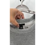 Halogen Gray Ruffle Short Sleeve Shirt Size L neutral sweatshirt material Photo 2