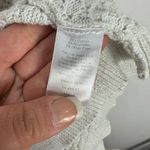 Talbots  Woman 1X‎ White Open Knit Cardigan Pockets Metallic Thread Textured Cozy Photo 4