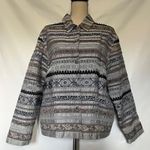 Tantrums Collection Silk Jacquard Womens Jacket 8 Boho Artsy 90s Cottage Retro Tan Photo 11