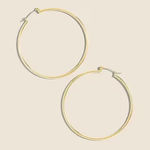 J.Crew Antique Gold Hoop Earrings Maximalist Lightweight Style G3478 Photo 0