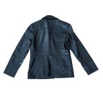 Reaction Kenneth Cole  Black Leather Blazer Jacket Womens Size L Lined Photo 1