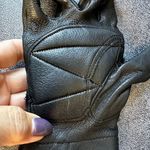 Women's Deerskin Motorcycle Gloves Black Photo 6