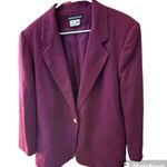 SAVANNAIII4 Vintage Wool Plum Magenta Plus Size Blazer Purple Photo 3