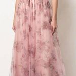 Marchesa Notte Blush Pink Floral Tulle Formal Gown Maxi Dress Women’s Size 18 Photo 0