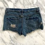 Free People Button Fly Distressed Denim Cutoff Jean Shorts Photo 2