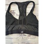 Alo Yoga Mesh Racerback Chromatic Sports Bra in Black Size Medium Photo 4