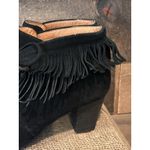 Gentle Souls Bettie Black Suede Fringe Bootie women's size 9.5 leather Photo 1