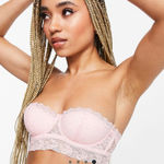 ASOS NWOT  Pink Strapless Lace Bra Photo 0