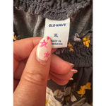 Old Navy  Floral Short Sleeve Smocked Dark Gray Dress XL Photo 8