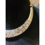 Women's Gold Crystal Statement Choker Necklace With Lobster Clasp Jewelry Photo 3