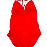 Athleta  swimsuit one piece loop back in red sz S Photo 4
