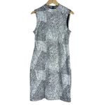 Sharagano Sheath Dress Womens 4 Black White Abstract Sleeveless Career Mod Photo 1