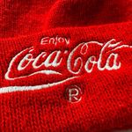  “Enjoy Coca Cola” Vintage Embroidered Pom Pom Winter Beanie Red/White Photo 6