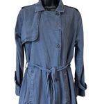 NEUW Dusk Trench Coat in Steel Jacket Blue Size 6 Photo 1