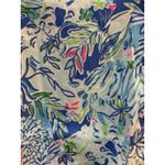 Lilly Pulitzer Size 00 Fiesta Stretch Dress Coastal Blue Lion Around Ruffle Photo 3